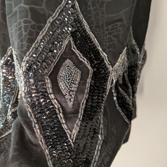 EUC Oscar de la Renta Beaded Midi Skirt - Picture 3 of 6